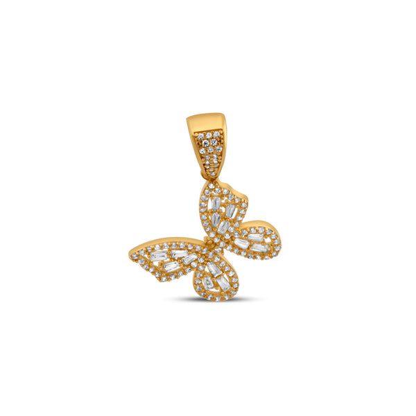 Pave White Butterfly Charm